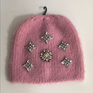Women’s pink hat with gems brand new